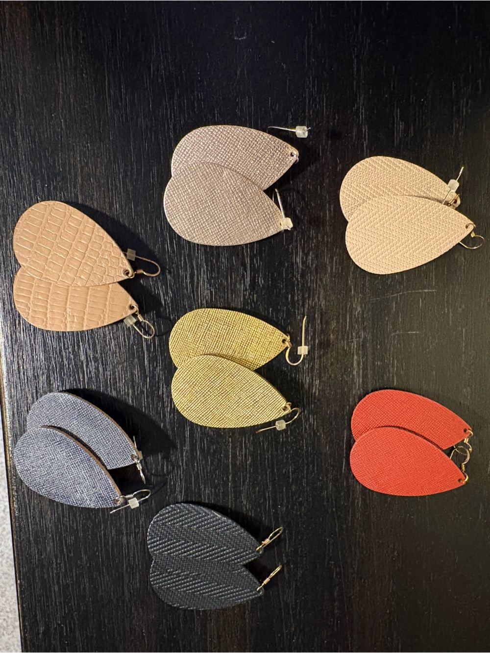 Nickel & Suede Tear Drop Earrings
